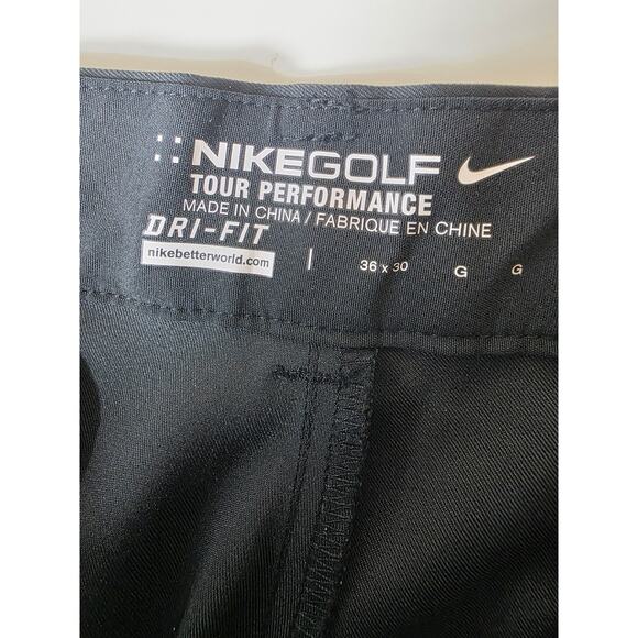 NIKE GOLF Tour Performance Black Active Outdoor Golf Casual Pants SZ 36x30 - Picture 4 of 9